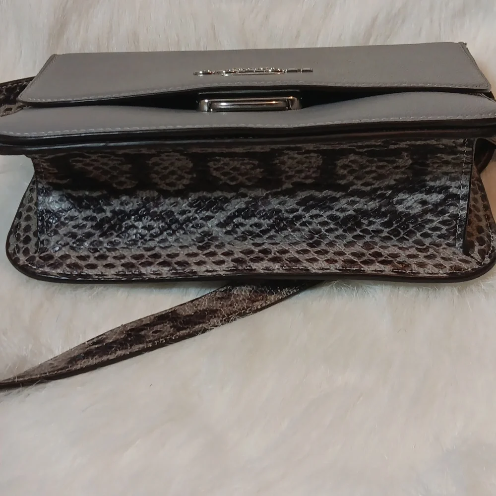 Coach Snake Embossed Brynn Flap Crossbody Purse. - Picture 3 of 11